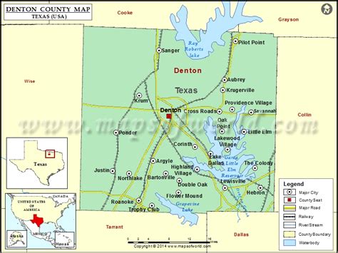 denton county cities map.